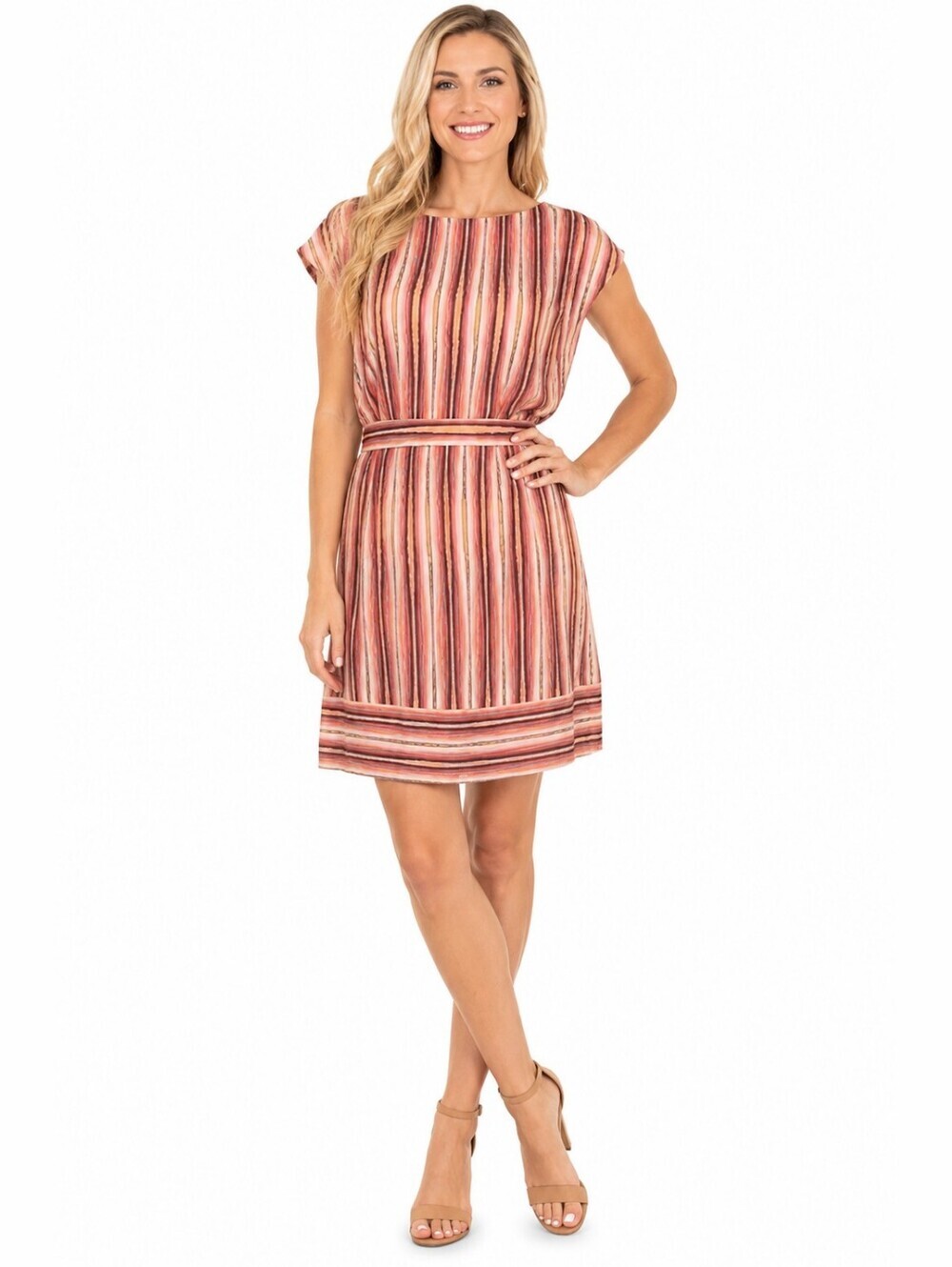Worthington Multi Stripe Dress Women's Size 10